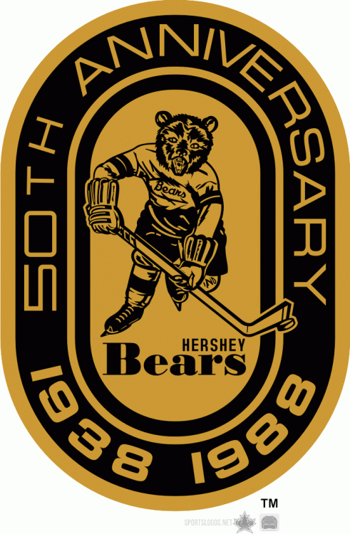 Hershey Bears 1987 88 Anniversary Logo iron on heat transfer